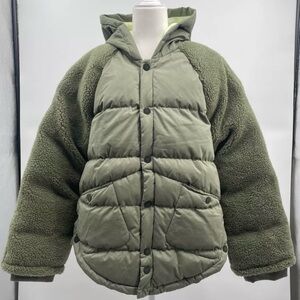 Anthropologie Pilcro Green Swing Puffer Jacket SIZE Medium